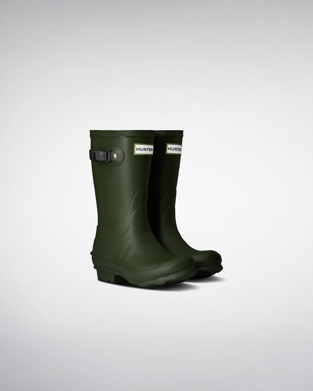 Hunter Norris Rain Boots - Sale Clearance Kids Green - TDJQXC397